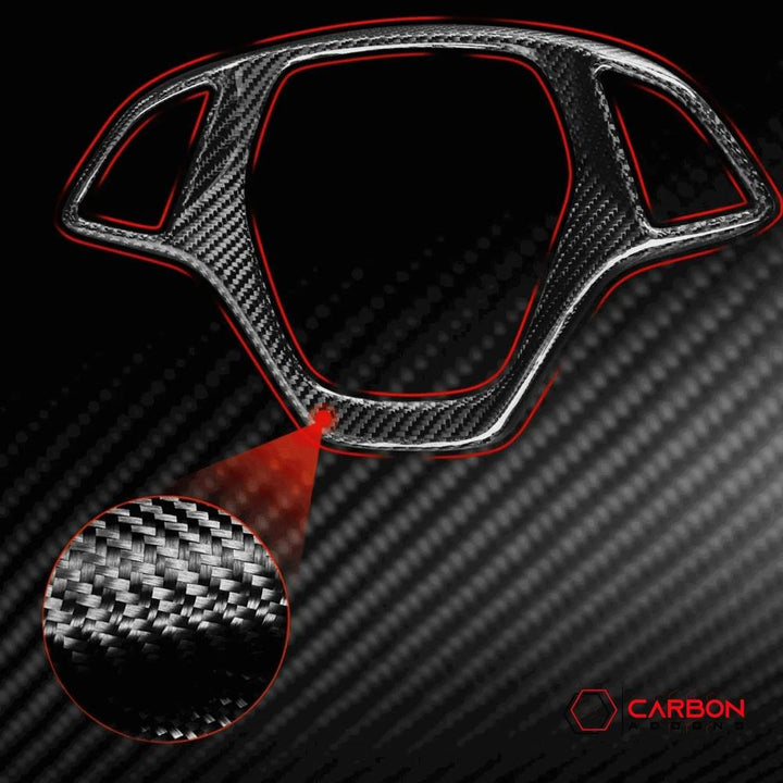 C7 Corvette 2014-2019 Carbon Fiber Steering Wheel Button Trim Cover
