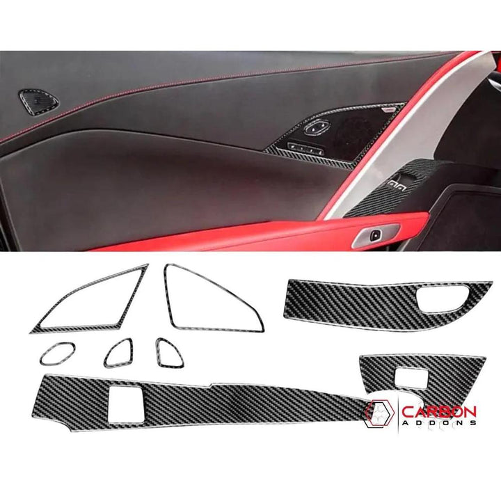 C7 Corvette 2014-2019 Door Panel Trim Carbon Fiber Overlay