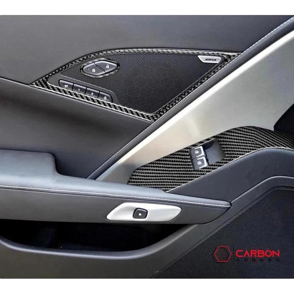 C7 Corvette 2014-2019 Door Panel Trim Carbon Fiber Overlay