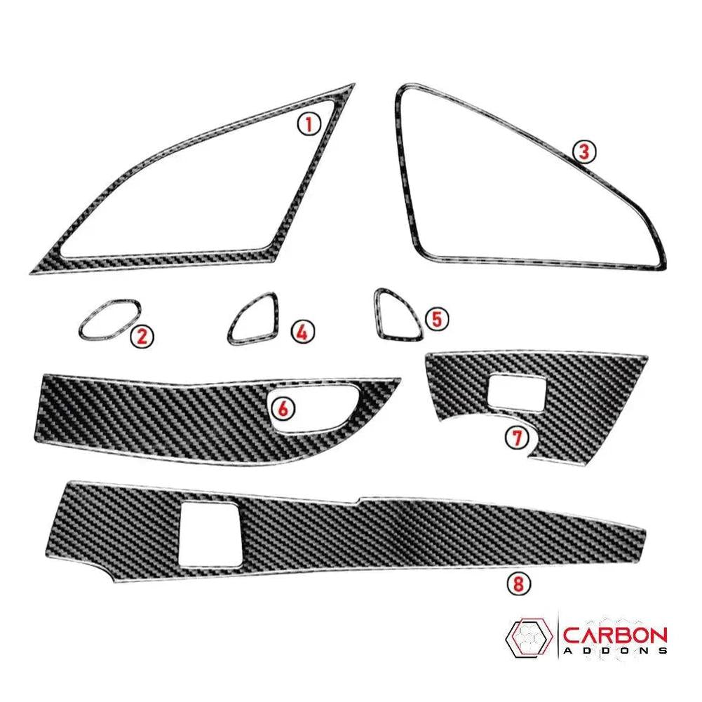 C7 Corvette 2014-2019 Door Panel Trim Carbon Fiber Overlay