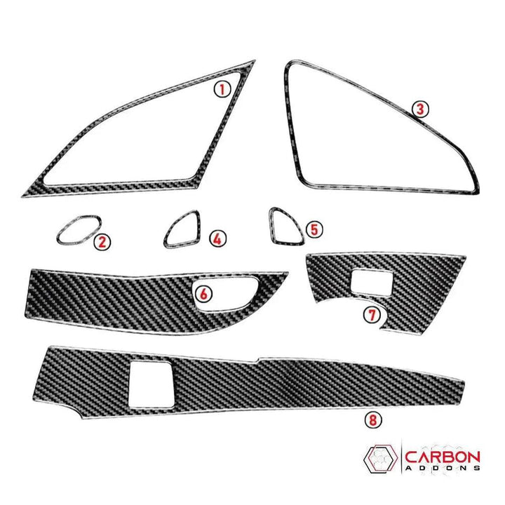 C7 Corvette 2014-2019 Door Panel Trim Carbon Fiber Overlay
