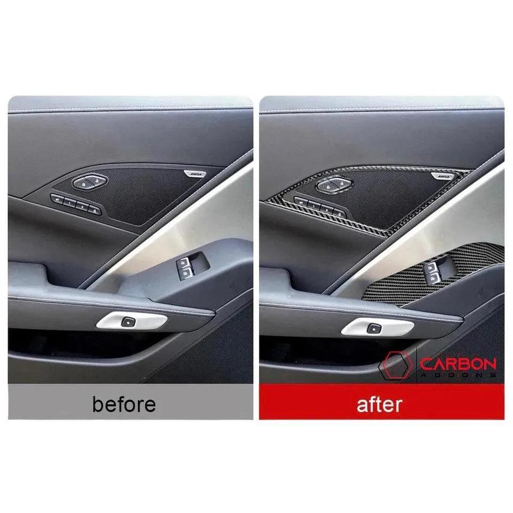 C7 Corvette 2014-2019 Door Panel Trim Carbon Fiber Overlay