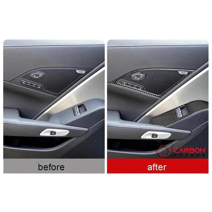 C7 Corvette 2014-2019 Door Panel Trim Carbon Fiber Overlay