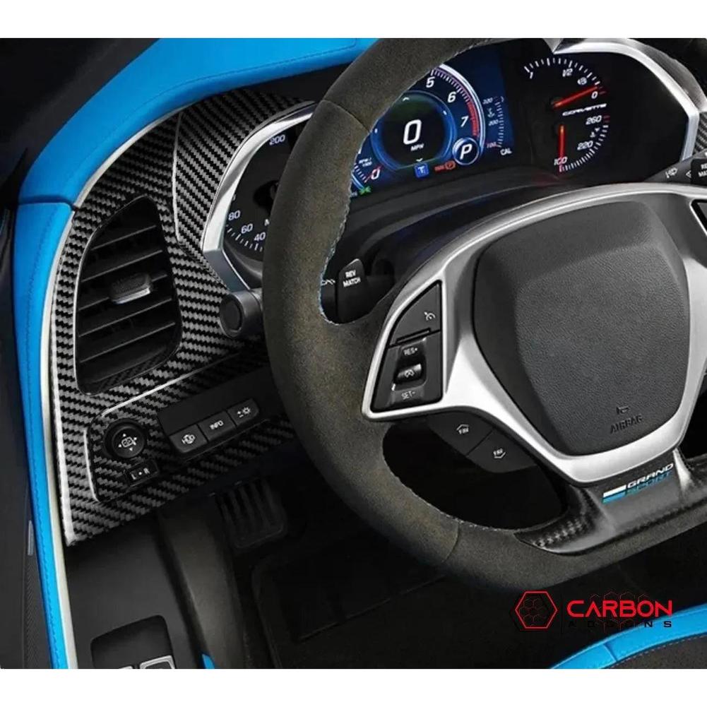 C7 Corvette 2014-2019 Driver Side Dashboard Carbon Fiber Overlay