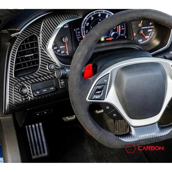 C7 Corvette 2014-2019 Driver Side Dashboard Carbon Fiber Overlay
