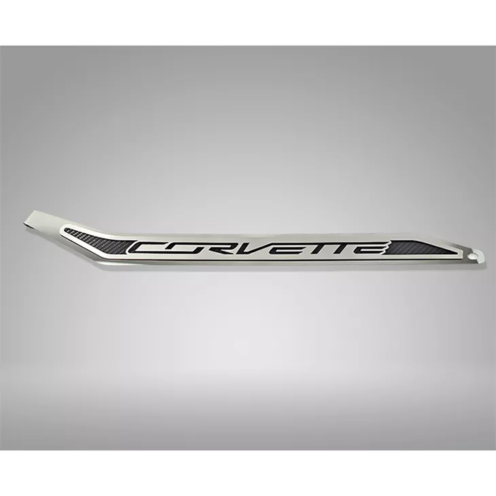 Corvette Door Prop Polished/Brushed Stainless Corvette w/ Choice of Carbon Fiber Inlay - 2014-2019 C7