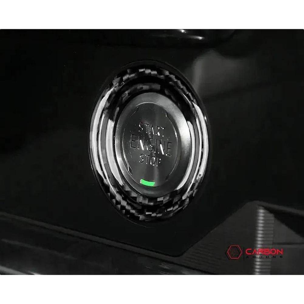 C8 2020+ Chevy Corvette Start Stop Button Carbon Fiber Surround Trim Cover