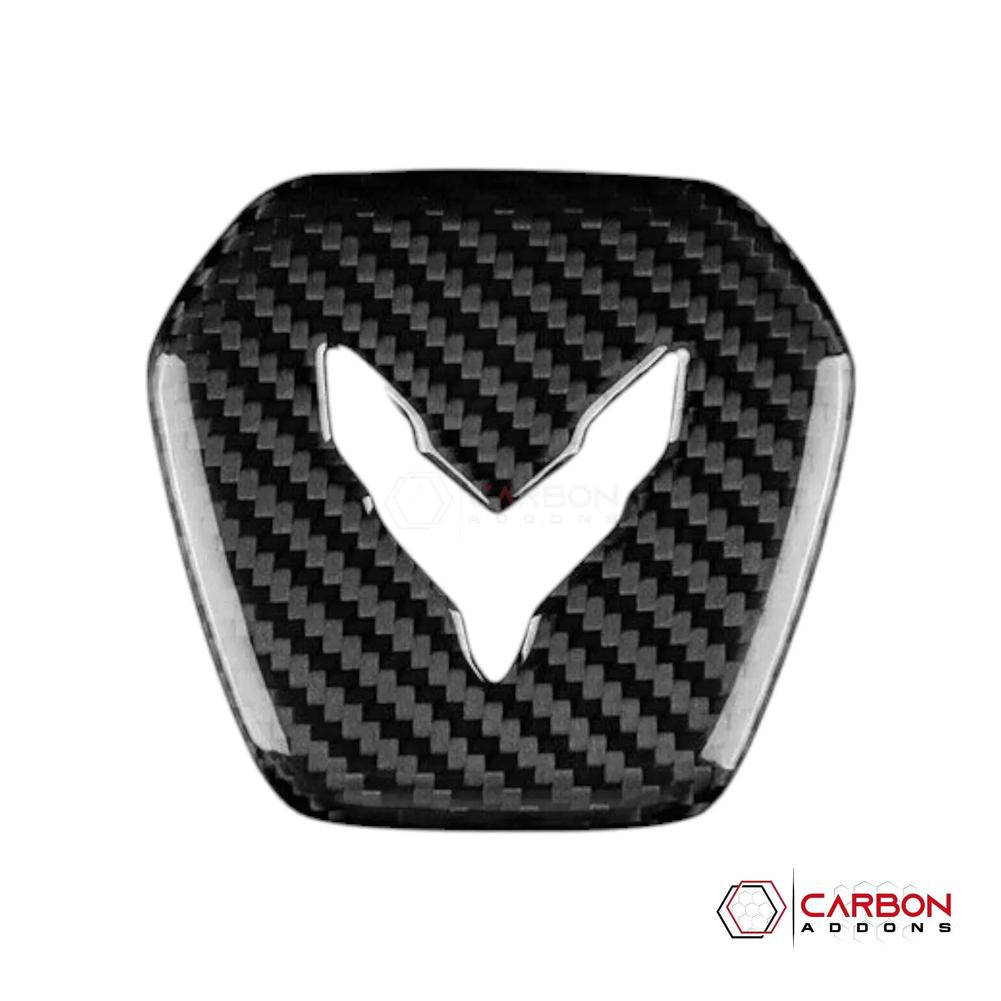 C8 2020+ Chevy Corvette Steering Wheel Airbag Center Carbon Fiber Cover