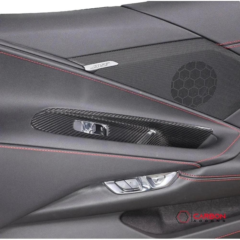 C8 Corvette 2020+ Real Carbon Fiber Window Switch Trim Cover