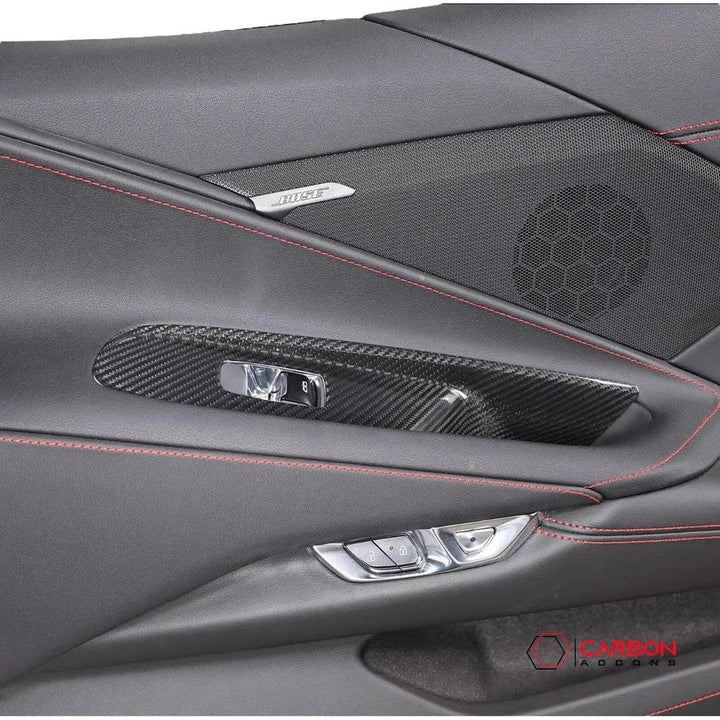 C8 Corvette 2020+ Real Carbon Fiber Window Switch Trim Cover