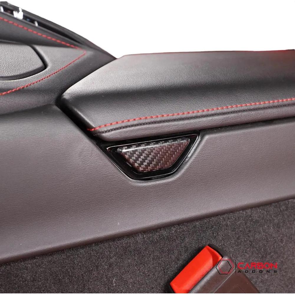 C8 Corvette Carbon Fiber Arm Rest Button & trim Cover