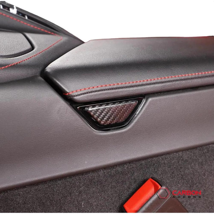 C8 Corvette Carbon Fiber Arm Rest Button & trim Cover