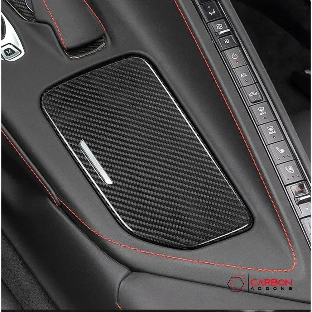 C8 Corvette Carbon Fiber Center Console Cup Holder Lid Cover