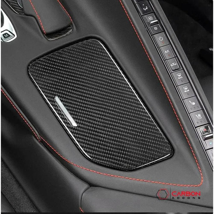C8 Corvette Carbon Fiber Center Console Cup Holder Lid Cover