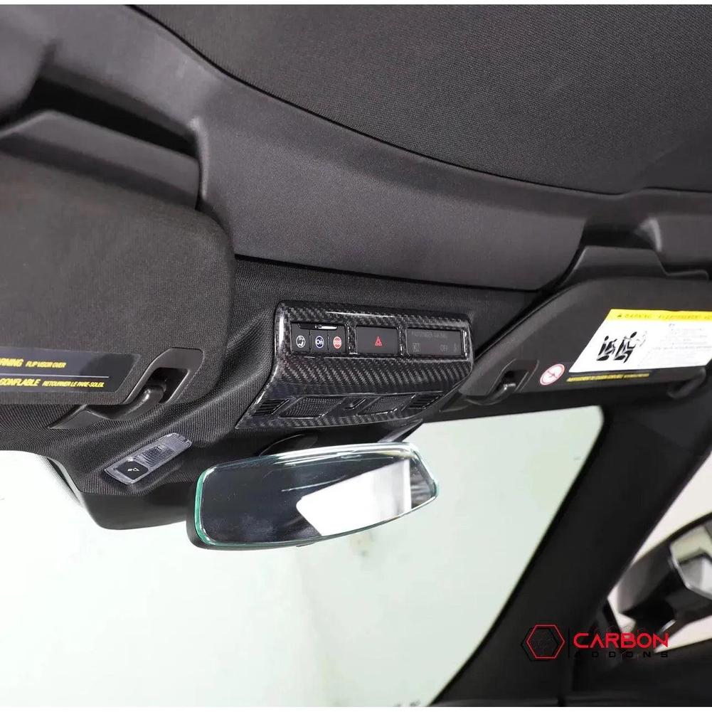 C8 Corvette Carbon Fiber Overhead Dome light trim Cover