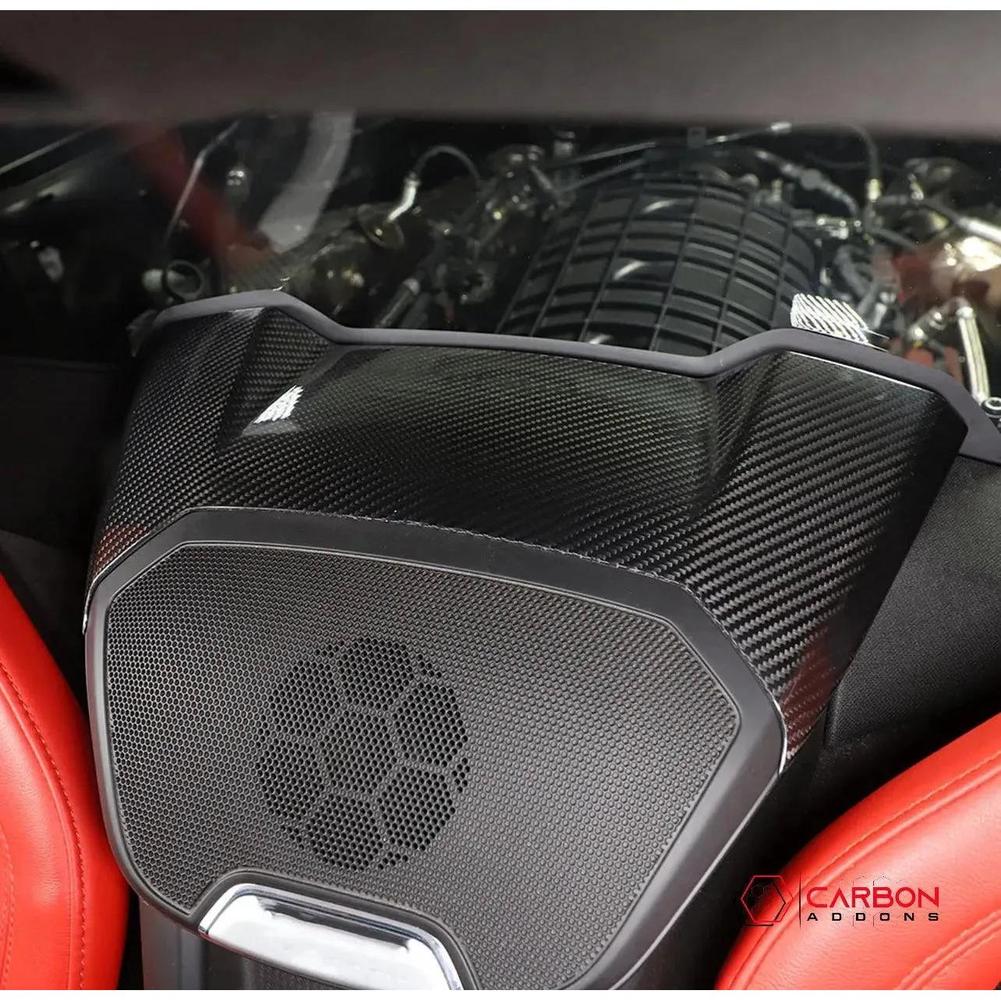 C8 Corvette Carbon Fiber Waterfall Speaker Upper Trim Cover