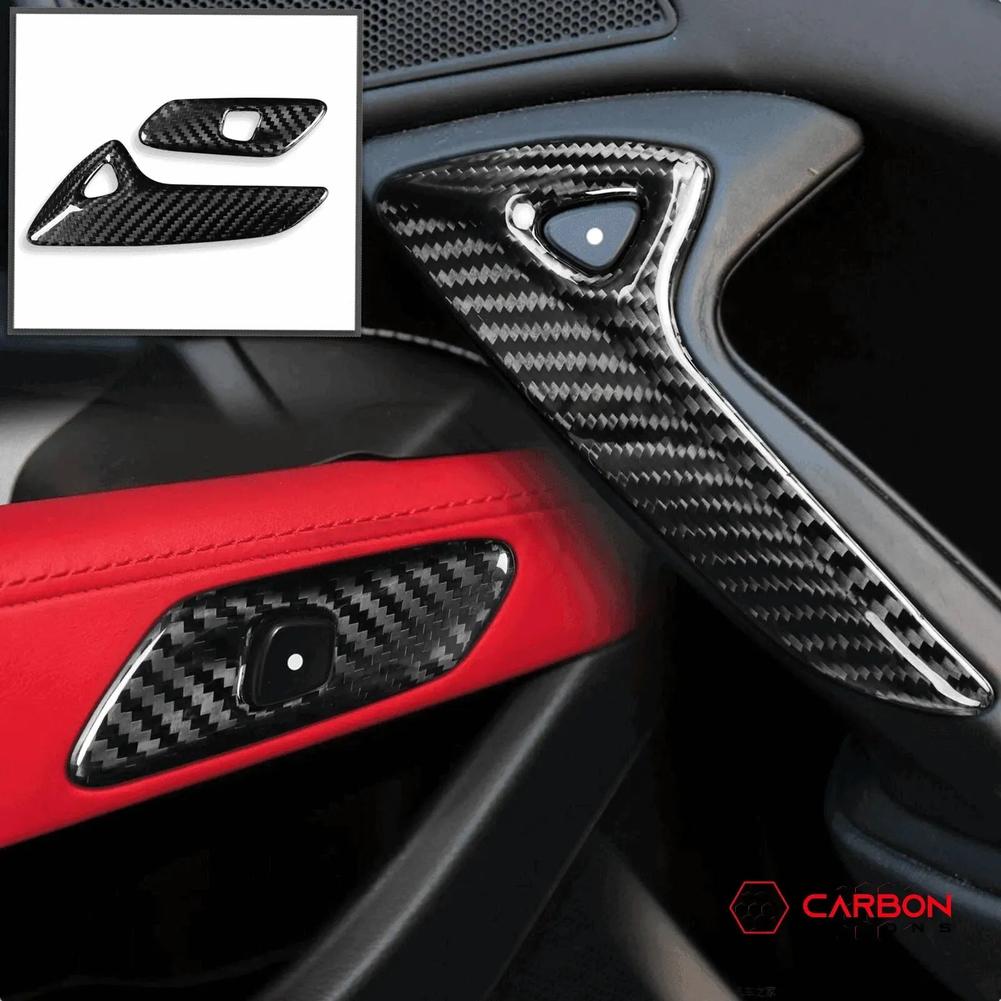 C7 Corvette 2014-2019 Carbon Fiber Interior Door Handle Cover ...