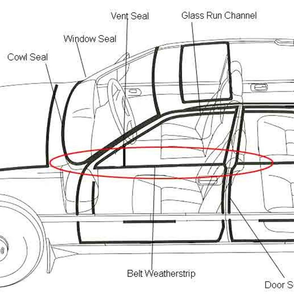 Corvette - Belt/Door Outer Weatherstrip Kit : C5 1997-2004 Coupe, Convertible, Z06