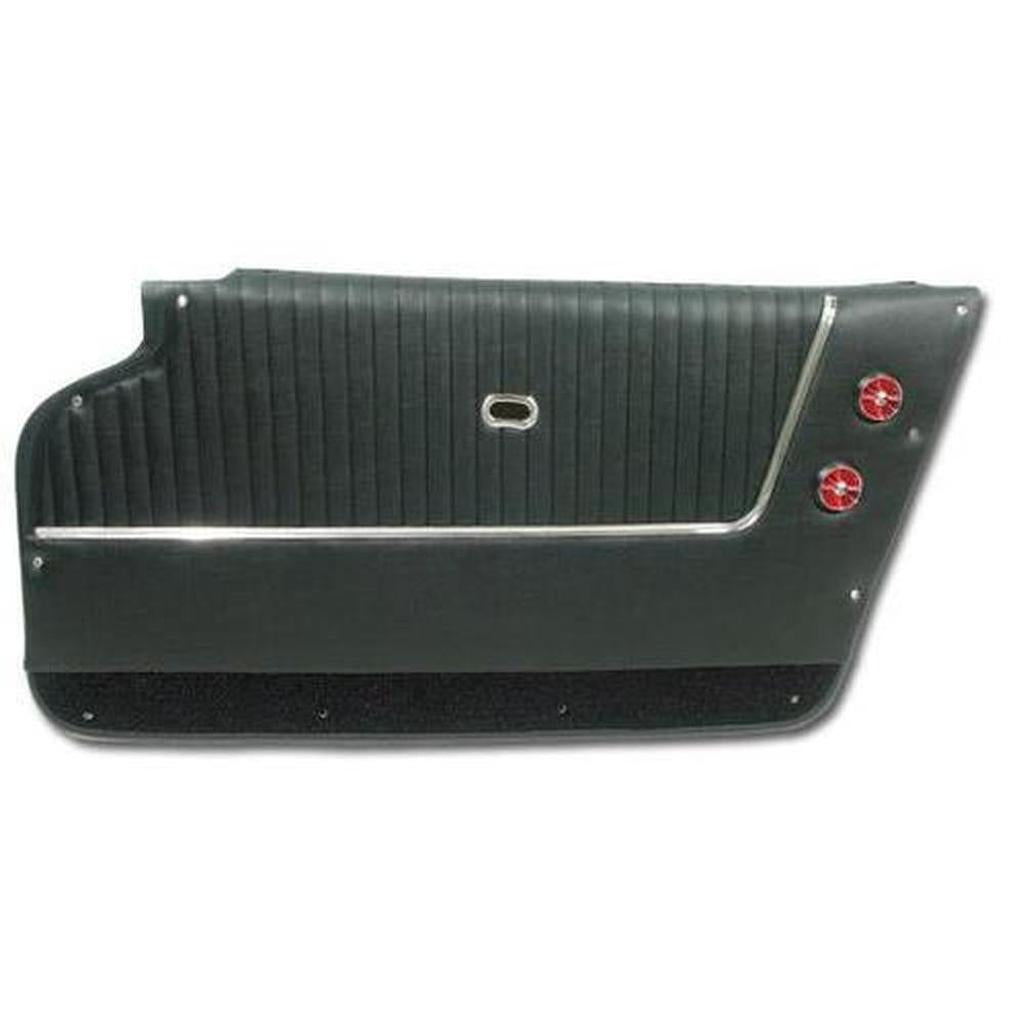 Corvette Door Panels. Black - Coupe - With Trim: 1963-1964