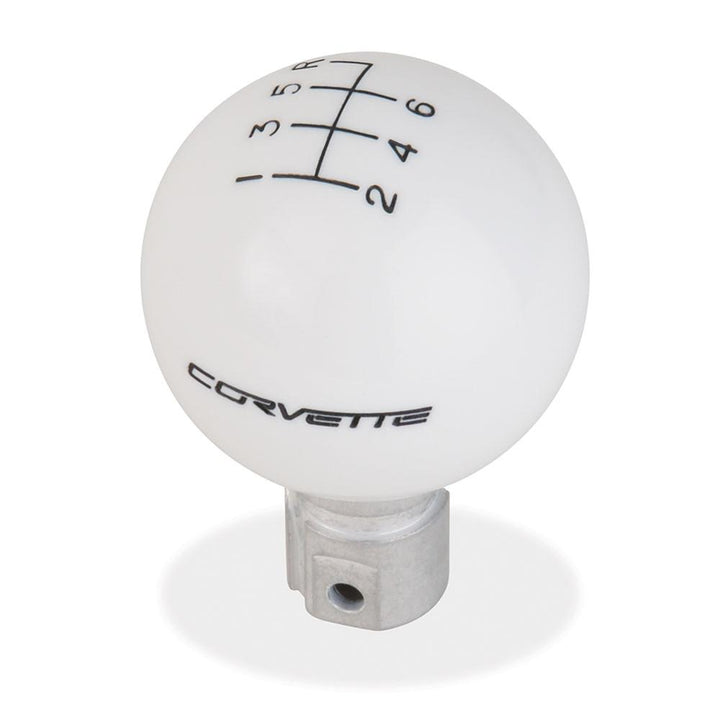 Corvette Script 6 Speed Shift Knob : 2005-2013 C6, Z06, ZR1, Grand Sport
