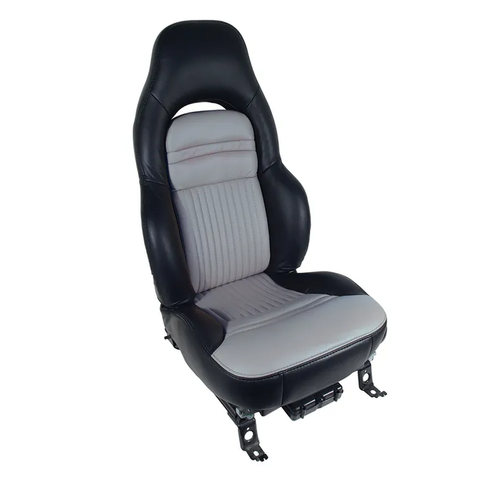 Corvette Seat Covers - 2-Tone Custom Leather - Modified for Sport Seats : 1997-2004 C5 & Z06