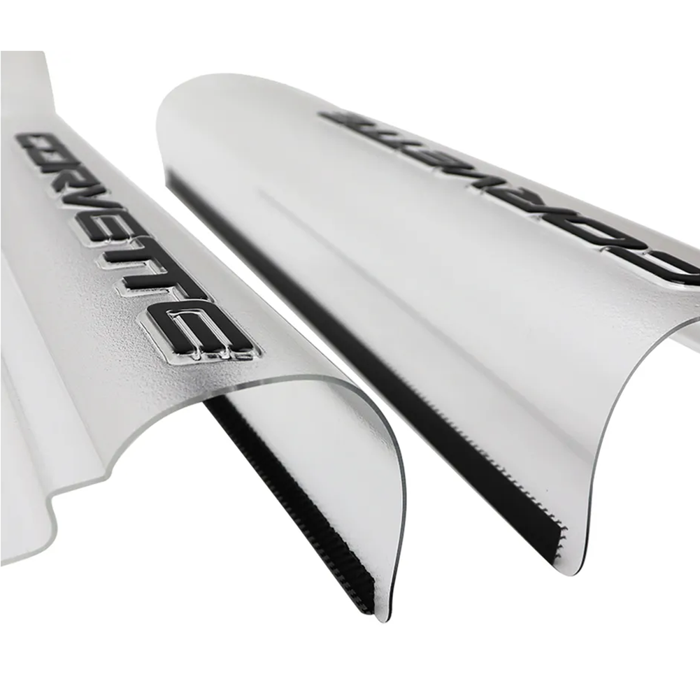 C5 Corvette - Clear Door Sill Ease/Protector With Embossed Letters-1997-2004
