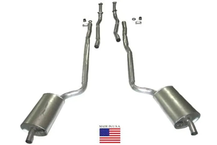 Corvette Exhaust System. 2 To 2.5 Inch 327-Welded Secondary Pipe & Muffler: 1966-1967