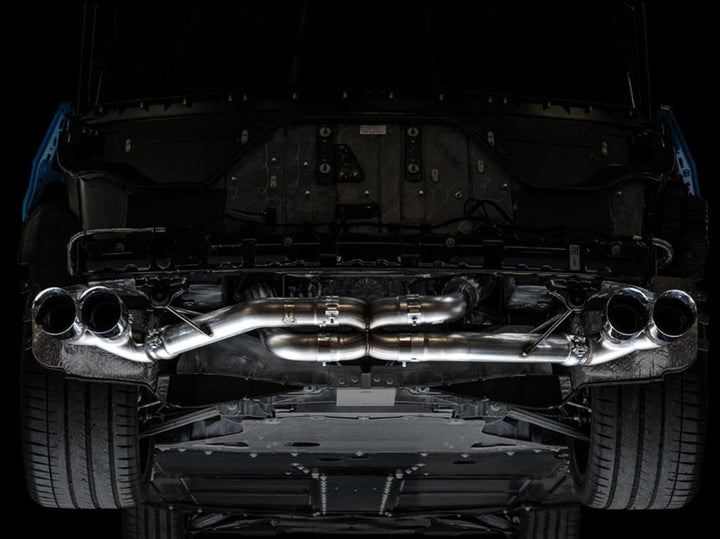 AWE Tuning 2020-2025 Chevrolet Corvette C8 Track Edition Exhaust with Quad Chrome Silver Tips