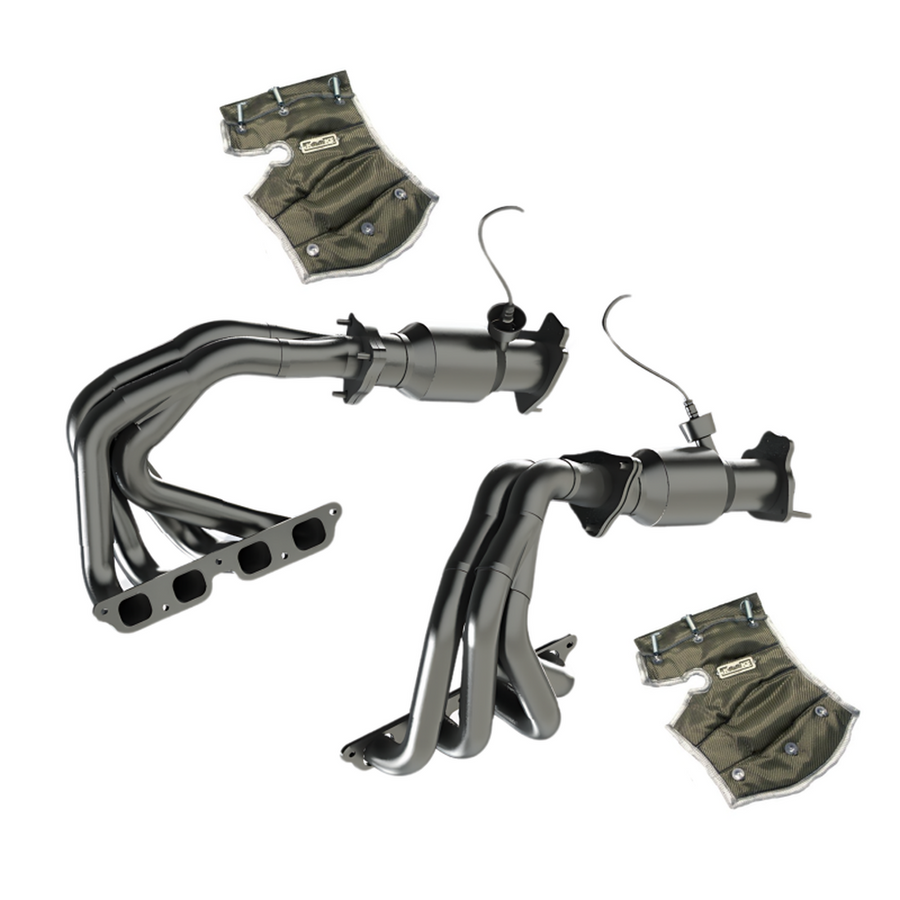 C8 Corvette Kooks Z06 LT6 SS Tri-Y Headers w/ GREEN Cats w/ Heat Blankets 2023-2026