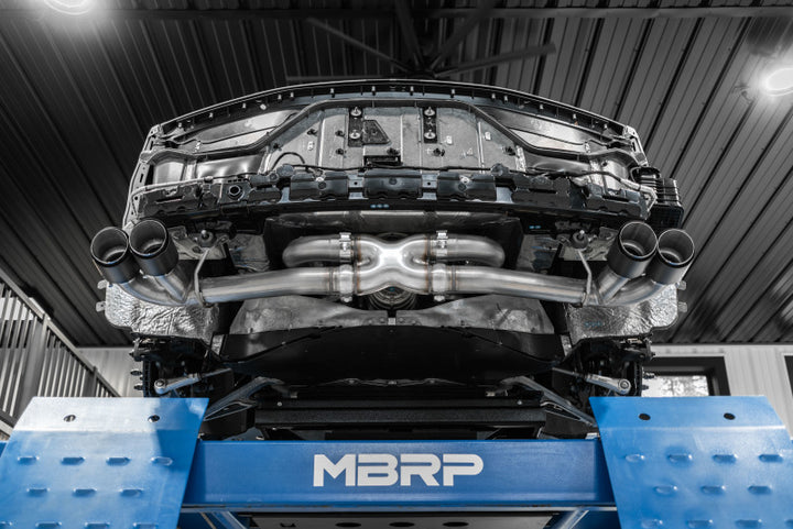 MBRP S70423CF Armor Pro Series 3-inch Cat Back Exhaust System with Carbon Fiber Tips for Chevrolet Corvette C8 (2020-2025)