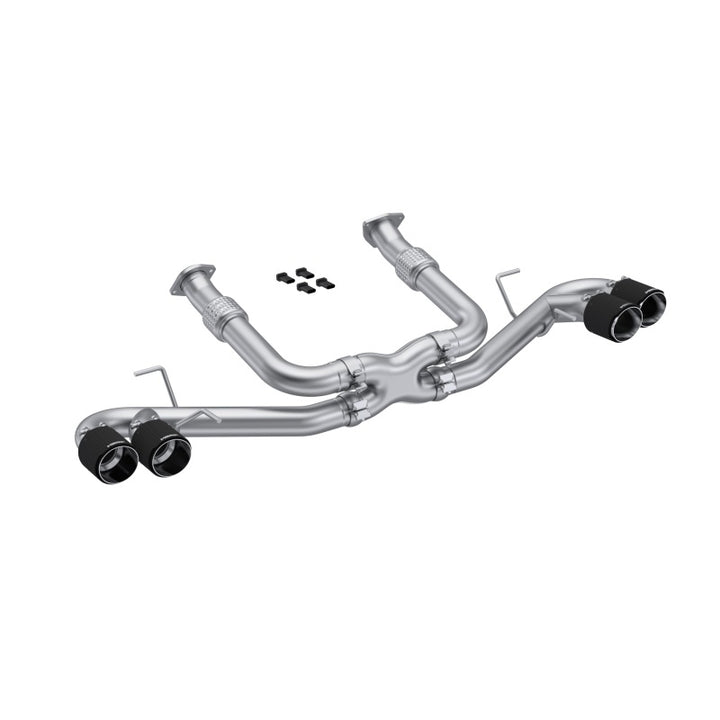 MBRP S70423CF Armor Pro Series 3-inch Cat Back Exhaust System with Carbon Fiber Tips for Chevrolet Corvette C8 (2020-2025)