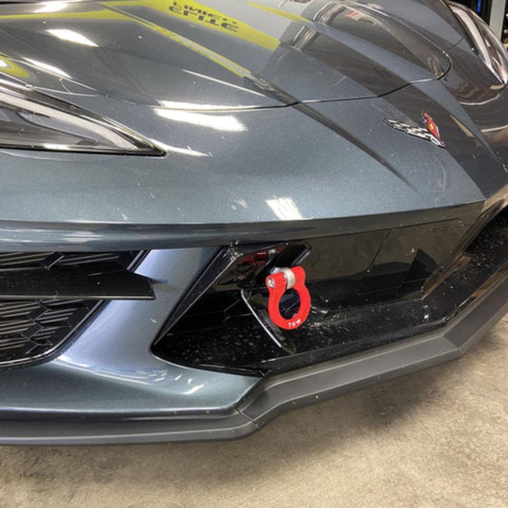 Corvette Premium Stealth D-Ring Tow Hooks : 2014-2019 C7 Z51, Z06, Grand Sport