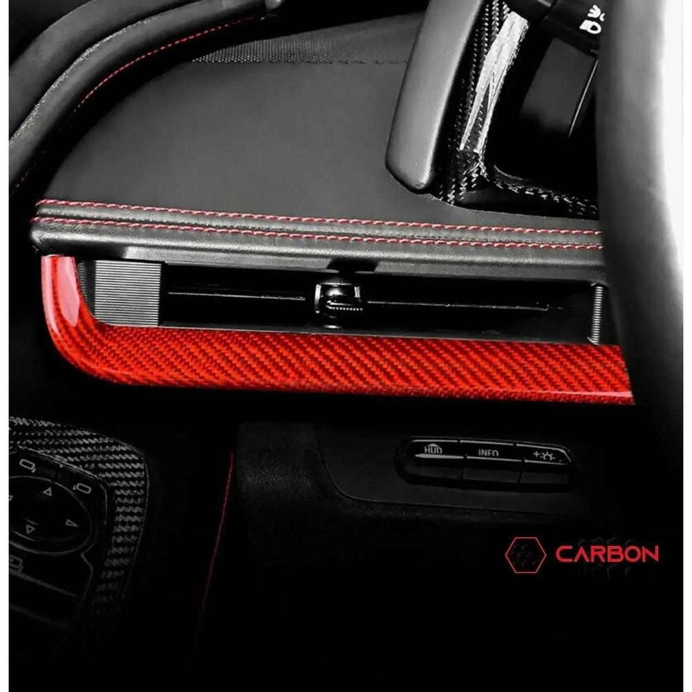 C8 Corvette Dash Chrome Trim Carbon Fiber Cover Kit