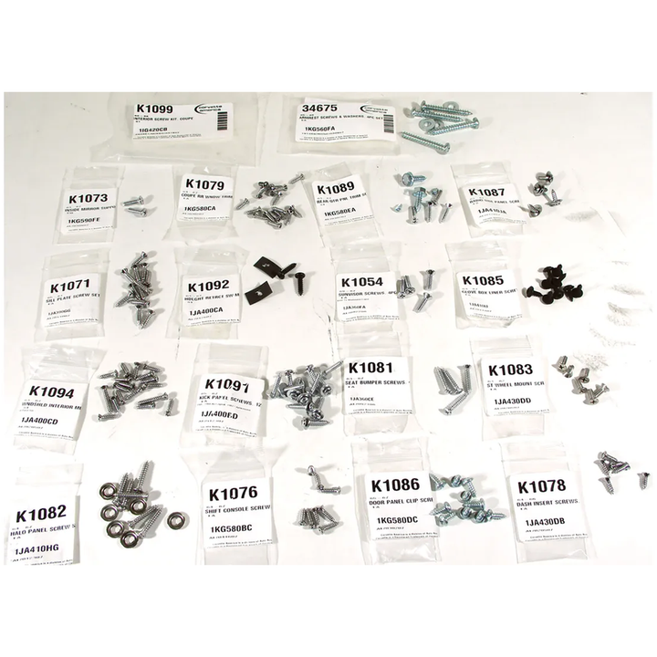 C2 1965-1966 Chevrolet Corvette Interior Screw Kit - Coupe