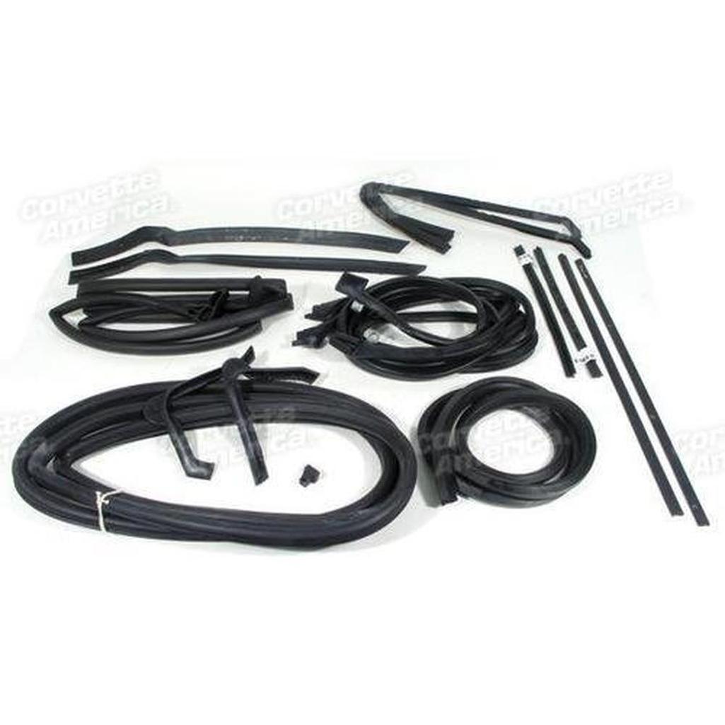 Corvette Weatherstrip Kit. Body Convertible 17 Piece - Import: 1963-1967