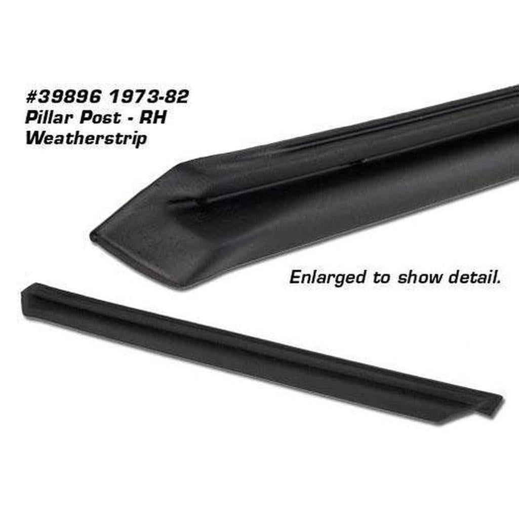 Corvette Weatherstrip. Pillar Post RH - USA: 1973-1982