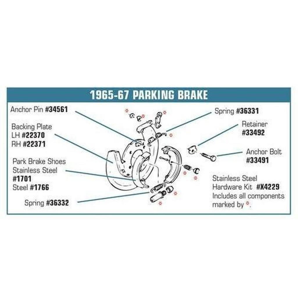 Corvette Park Brake Cable Pulley Bolt Set.: 1967