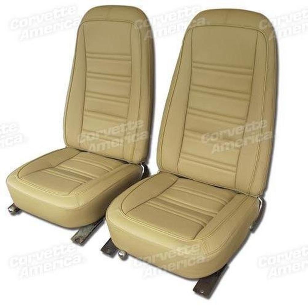 Corvette Leather Seat Covers. Buckskin 100%-Leather: 1976-1977