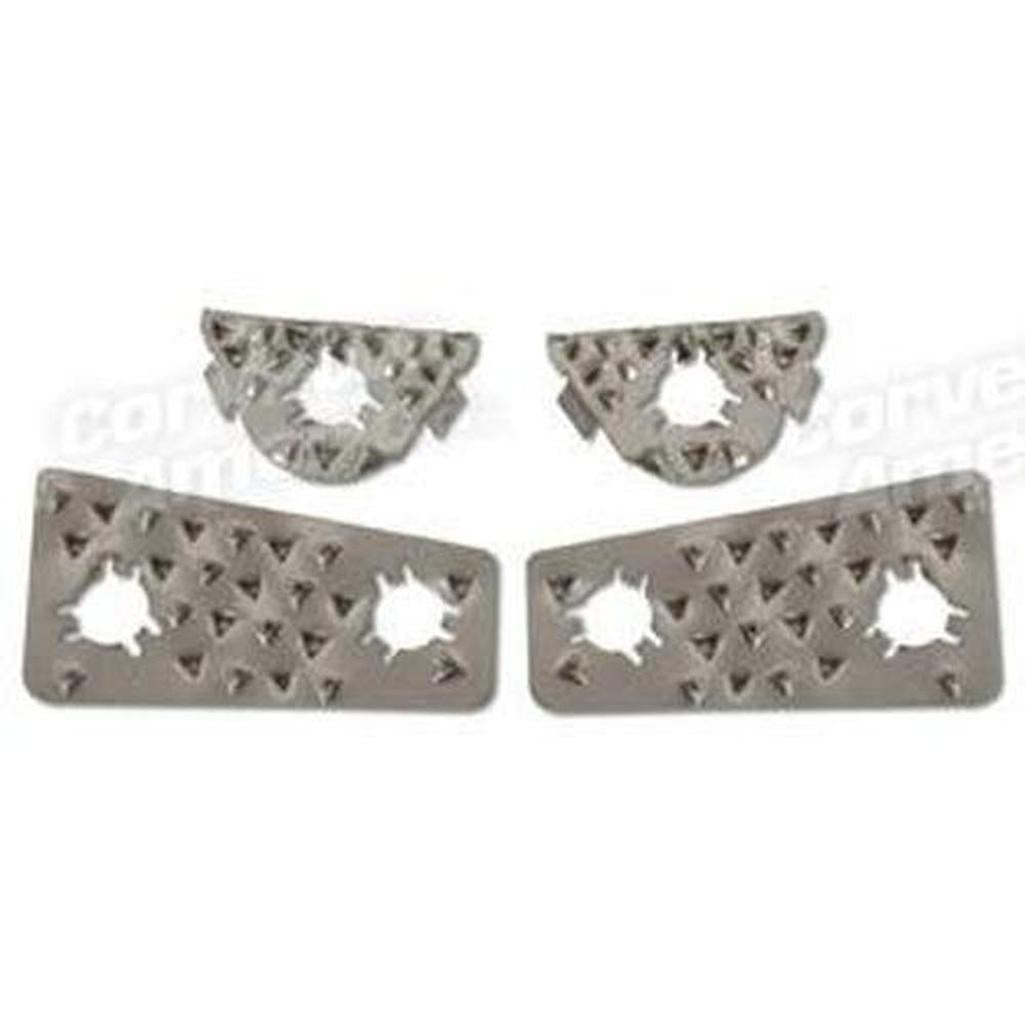 Corvette Door Striker Anti-Skid Plates. 4 Piece: 1956-1962