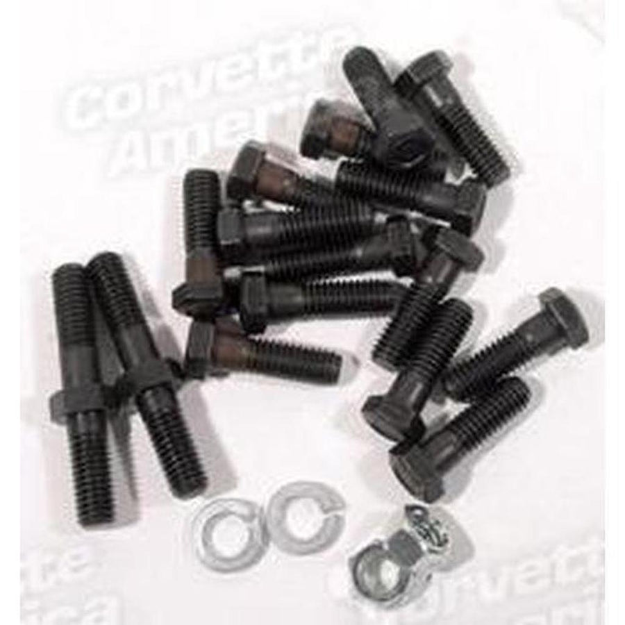 Corvette Exhaust Manifold Bolt Set. 427/454 W/Air Conditioning: 1966-1974