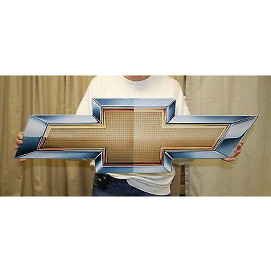 Chevrolet Bowtie Metal Wall Sign - 34" x 11"