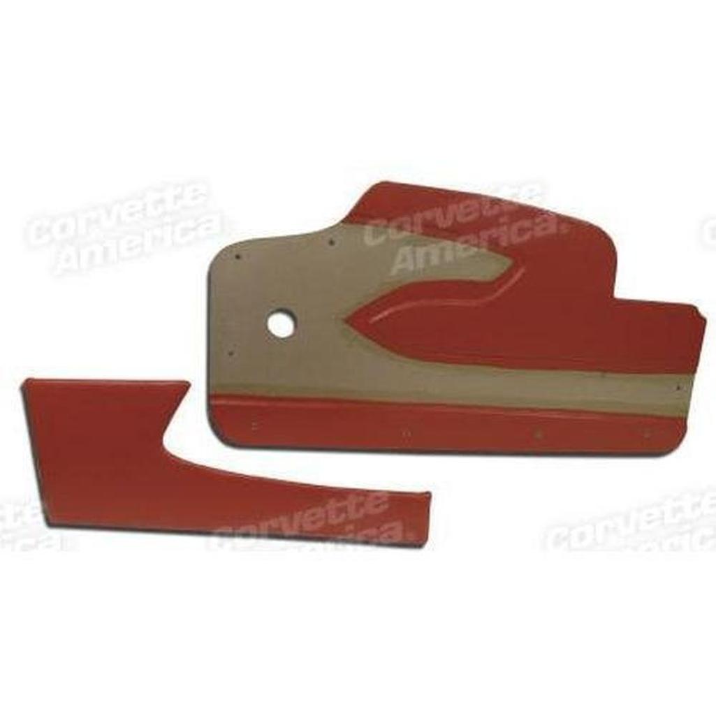 Corvette Door Panels. Blue Metal Support: 1958