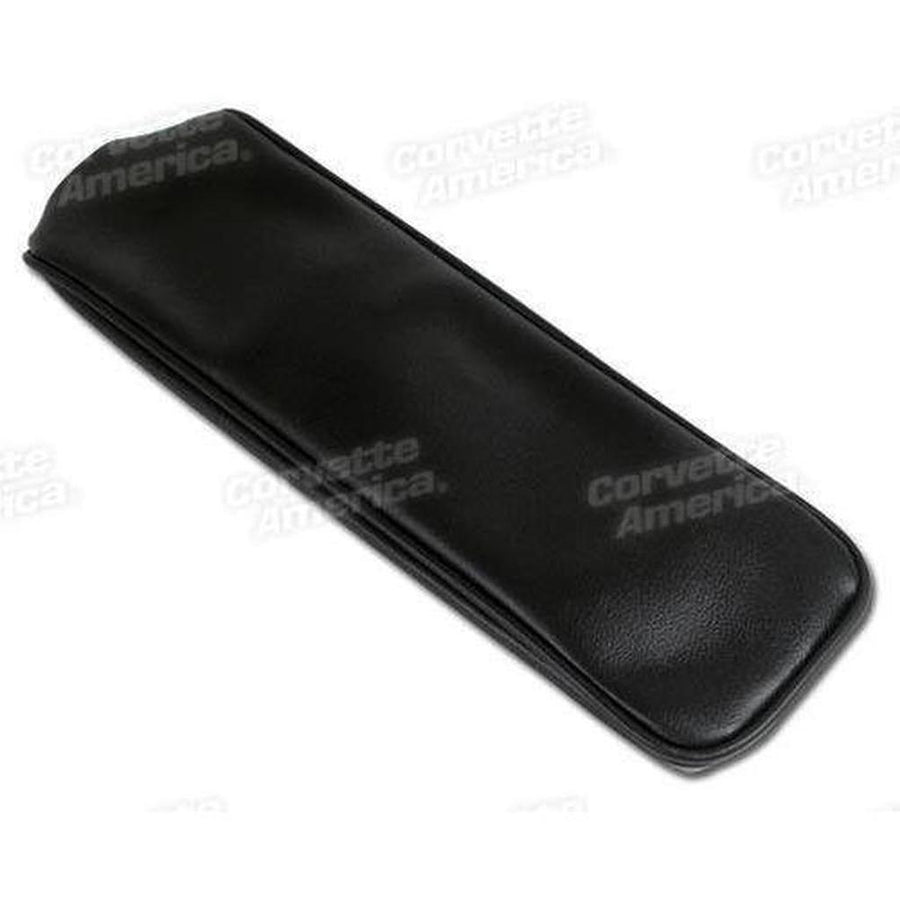 Corvette Center Armrest Cover. Black Vinyl: 1965-1966