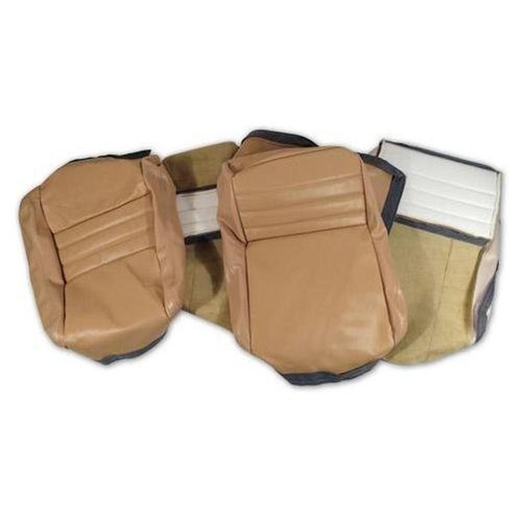 Corvette Leather Seat Covers. Doeskin Leather/Vinyl Original 2--Bolster: 1979-1980