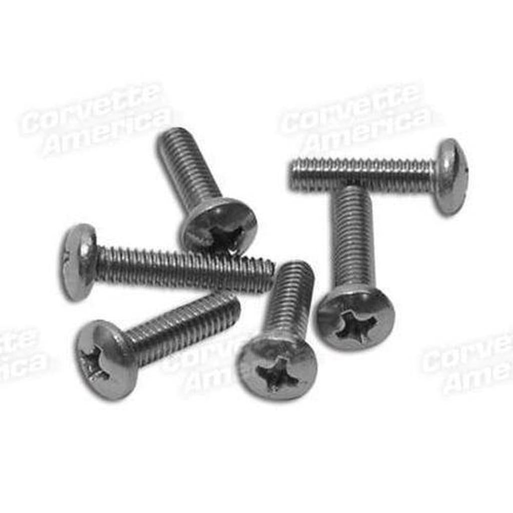 Corvette Parking Light Lens Screws. 6 Piece Set: 1970-1972