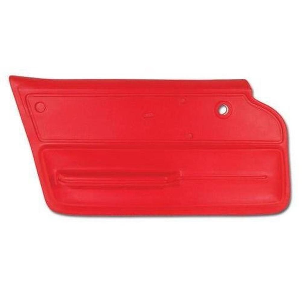 Corvette Door Panel. Red Convertible With Felt LH: 1965-1966