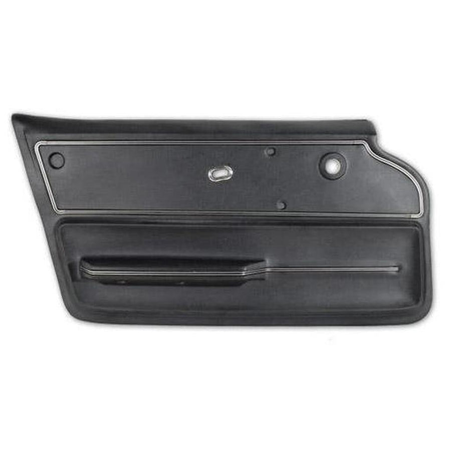 Corvette Door Panel. Black Convertible With Trim LH: 1965-1966