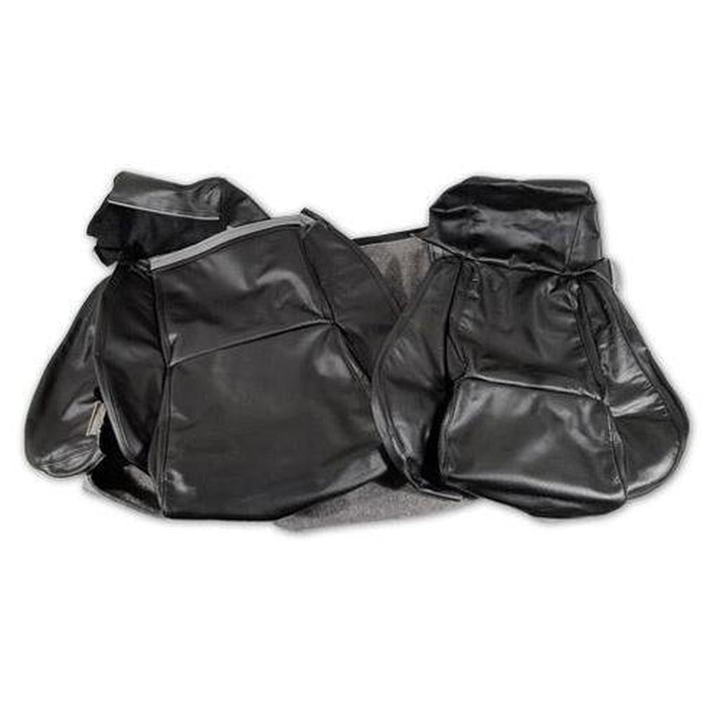 Corvette Driver Leather Seat Covers. Black Standard: 1984-1988