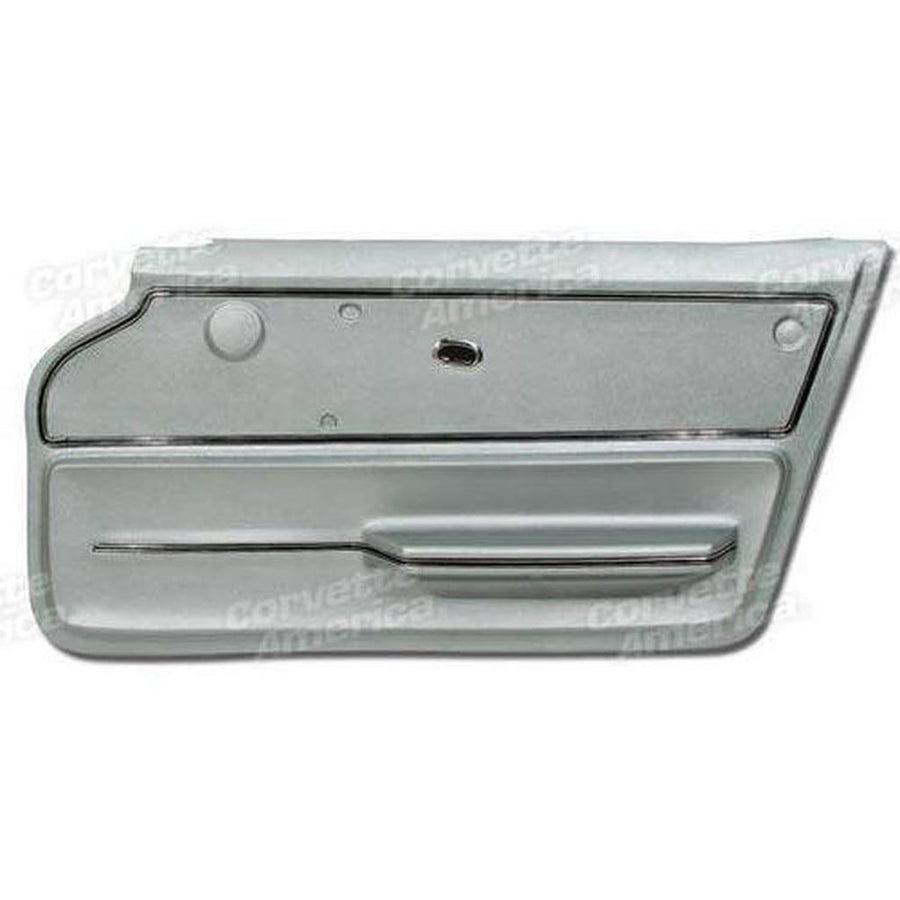 Corvette Door Panel. Silver Coupe With Trim RH: 1965-1966