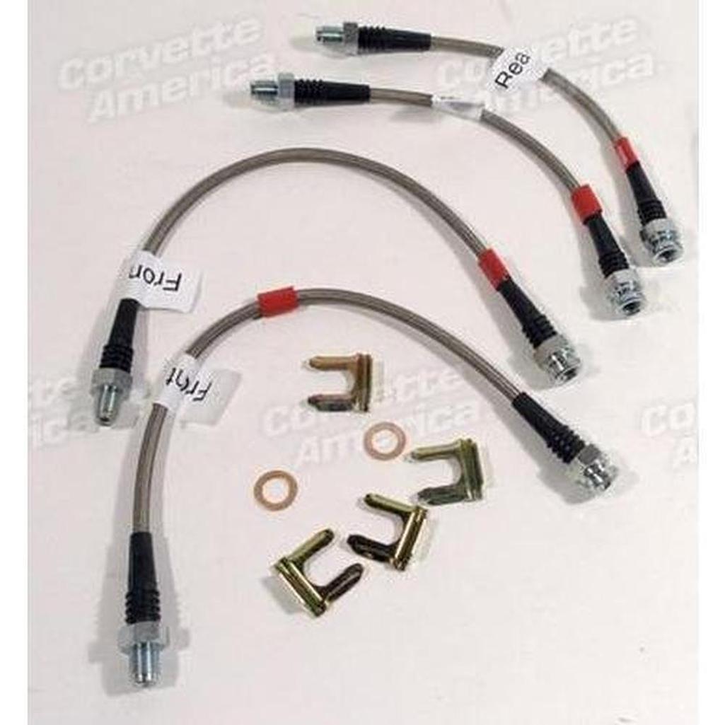 Corvette Brake Line Kit. Stainless Steel - Street Legal: 1963-1982
